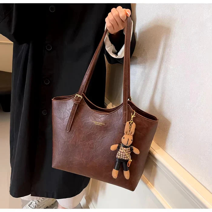 Women’s Shopper Bag - Vintage Design with Classic Charm | Spacious Organized Interior & Adjustable Strap | Everyday Style for Work, Shopping or Travel