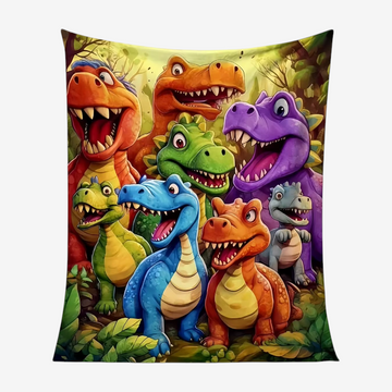 DinoLayer - Plüss takaró 3D dinoszaurusz mintával
