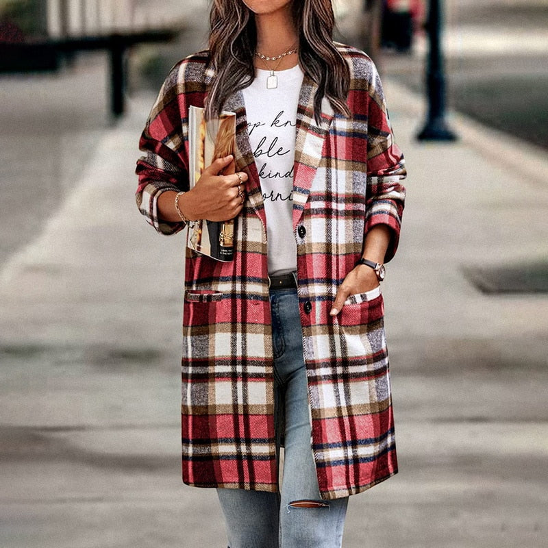 Women's Chic Folded Collar Jacket