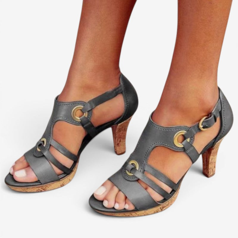 Women's High Heeled Sandals with Pointed Toe