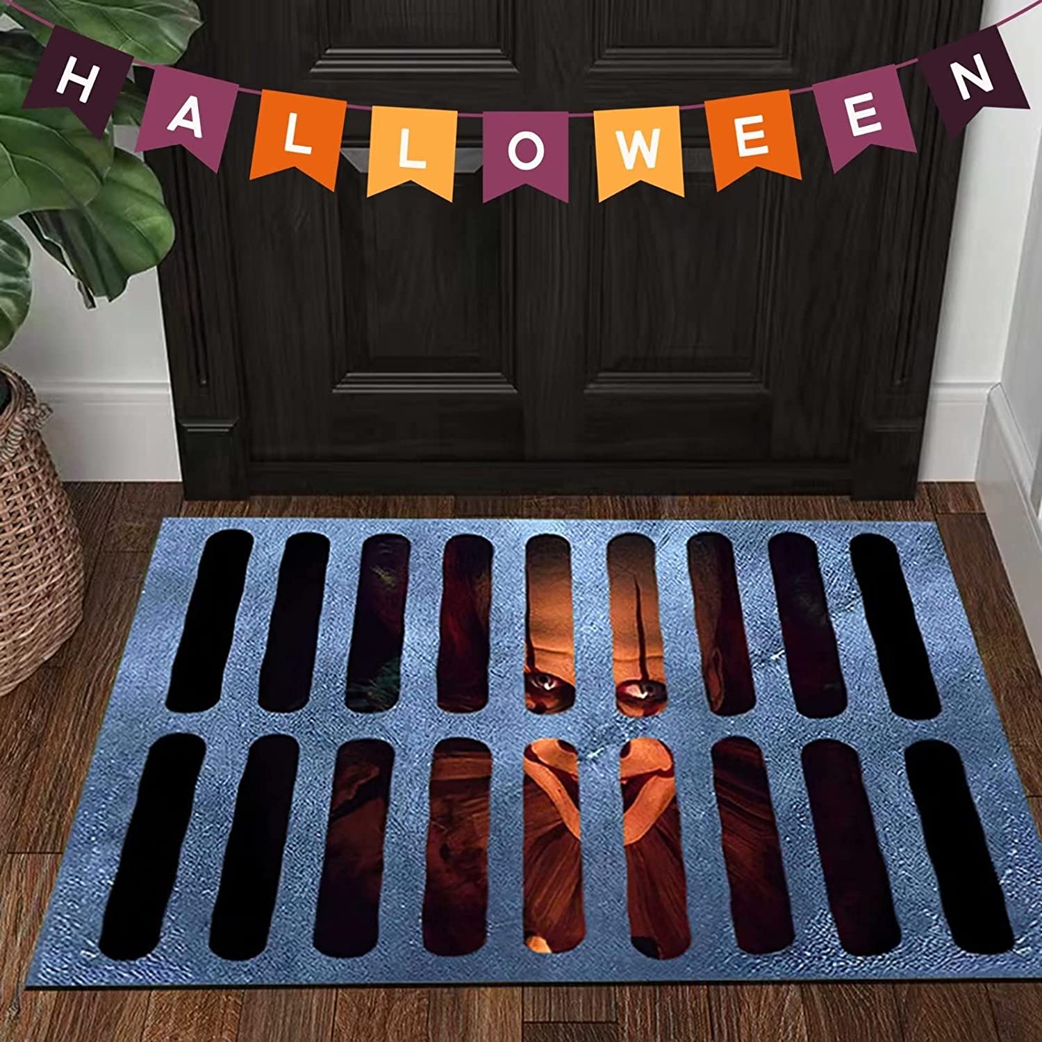 Greetify - Halloween Doormat with Scary Design
