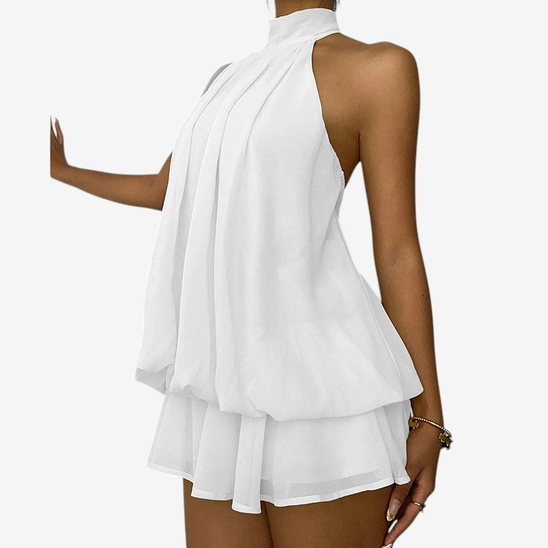 Chic Women's Halter A-Line Mini Dress