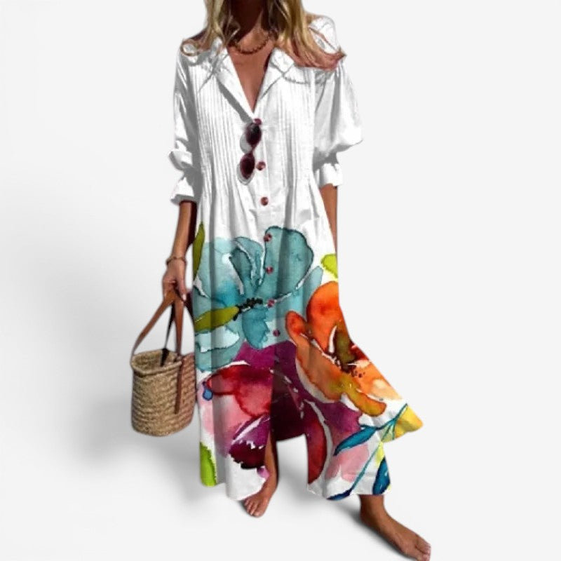 Women’s Floral Long Sleeve Loose Fit Dress