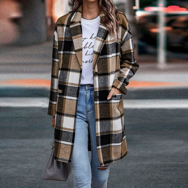 Women's Chic Folded Collar Jacket