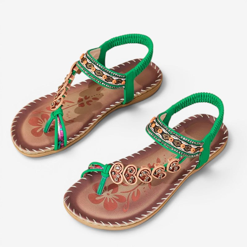 Womens Flat Sandals with T-Strap