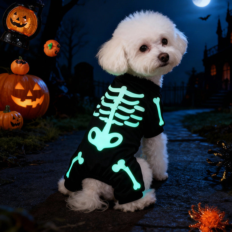 GlowPup - Glow in the Dark Skeleton Dog Jumpsuit
