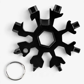 HexaFrost - 18 az 1-ben hópehely multitool csavarkulcs hatszögletű és nyolcszögletű funkciókkal