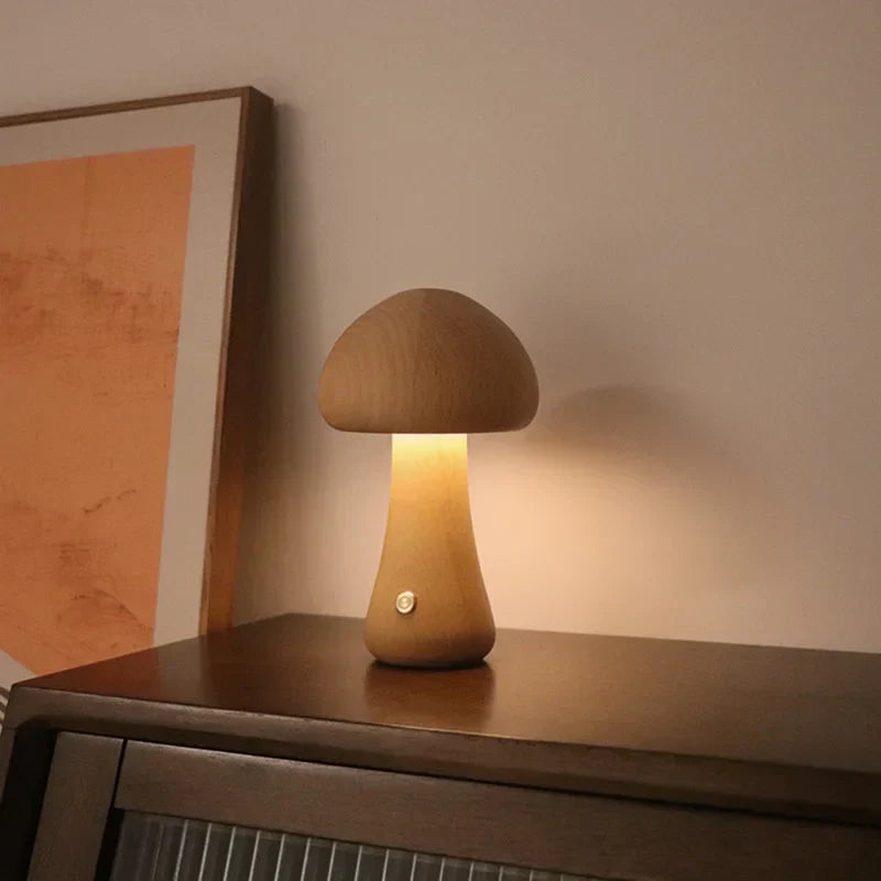 WoodlandGlow - Handcrafted Natural Wood with Whimsical Charm | Soft Warm Glow for Calm Nighttime Comfort | Cozy Accent for Nursery, Bedroom or Reading Nook