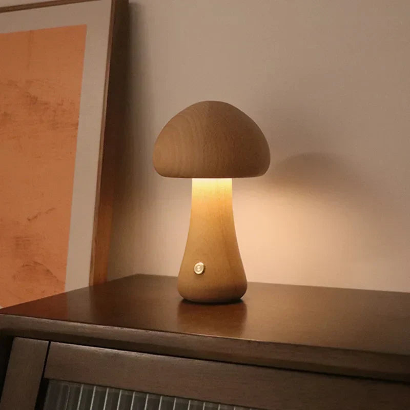 WoodlandGlow - Handcrafted Natural Wood with Whimsical Charm | Soft Warm Glow for Calm Nighttime Comfort | Cozy Accent for Nursery, Bedroom or Reading Nook