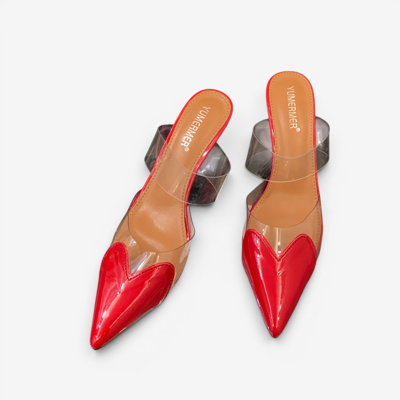 Pointed Toe Transparent Women’s Slippers