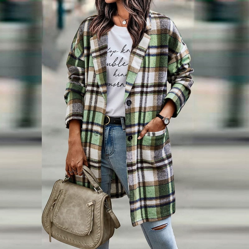 Women's Chic Folded Collar Jacket