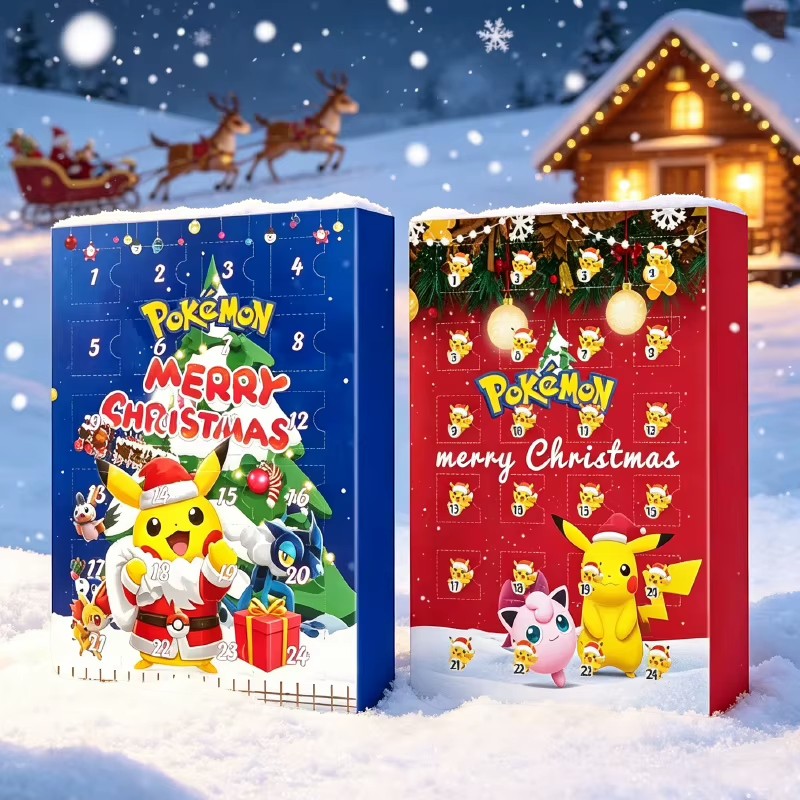 Figumerry - Adventi naptár 3D Pokémon-figurákkal és visszaszámláló dizájnnal