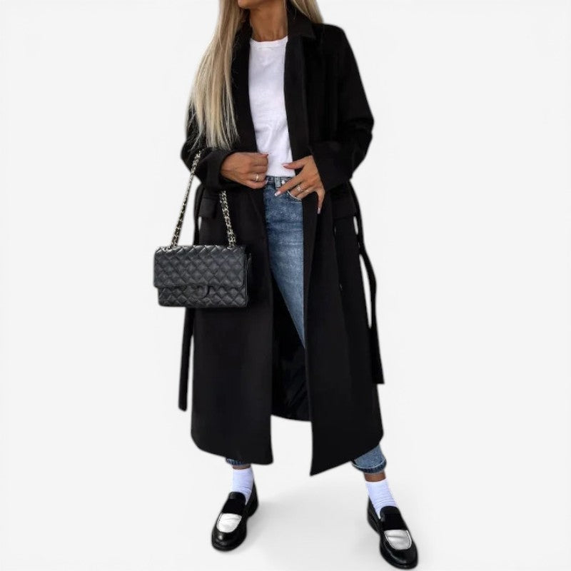 Women’s Belted Long Trench Coat