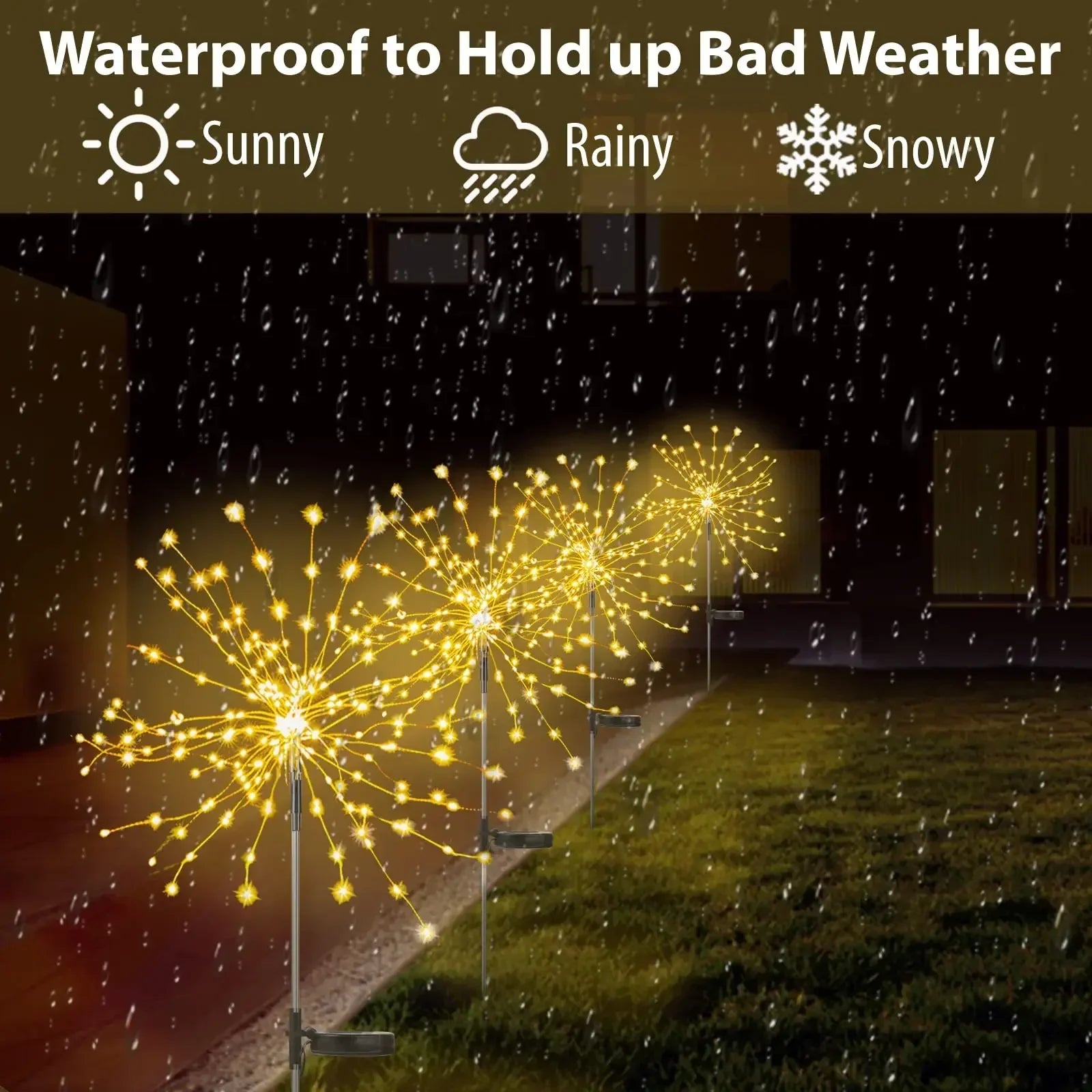 Solar Fireworks Light Chain