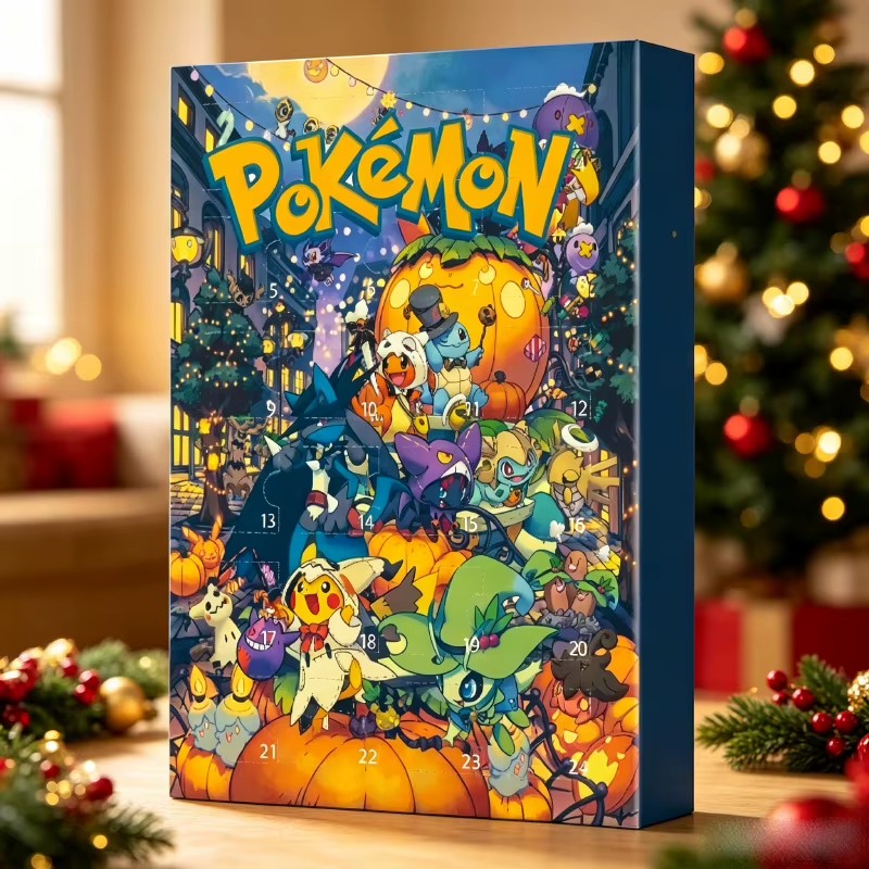 Figumerry - Adventi naptár 3D Pokémon-figurákkal és visszaszámláló dizájnnal