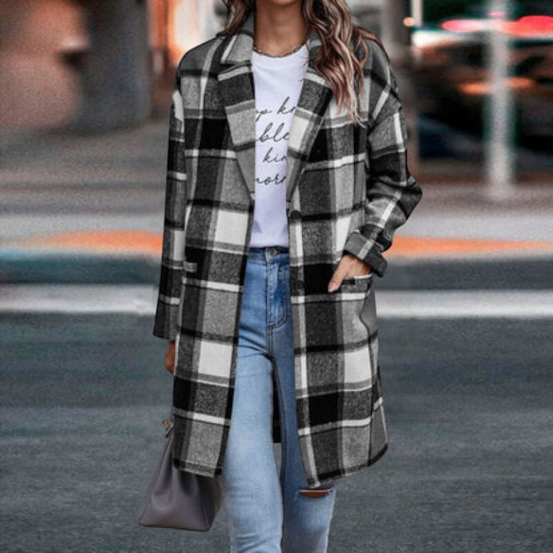 Women's Chic Folded Collar Jacket