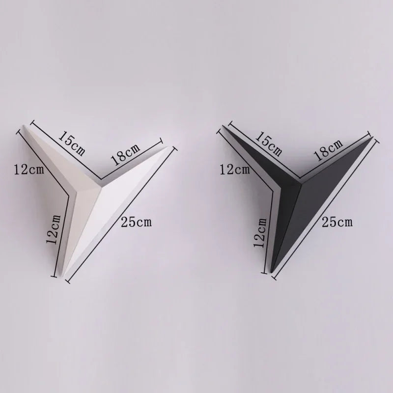 GeoGlow - Modern Triangular Wall Sconces Sculptural Geometric Design | Soft Ambient Glow for Hallway, Bedroom, or Accent Lighting | Sleek Space-Saving Wall-Mounted Fixture