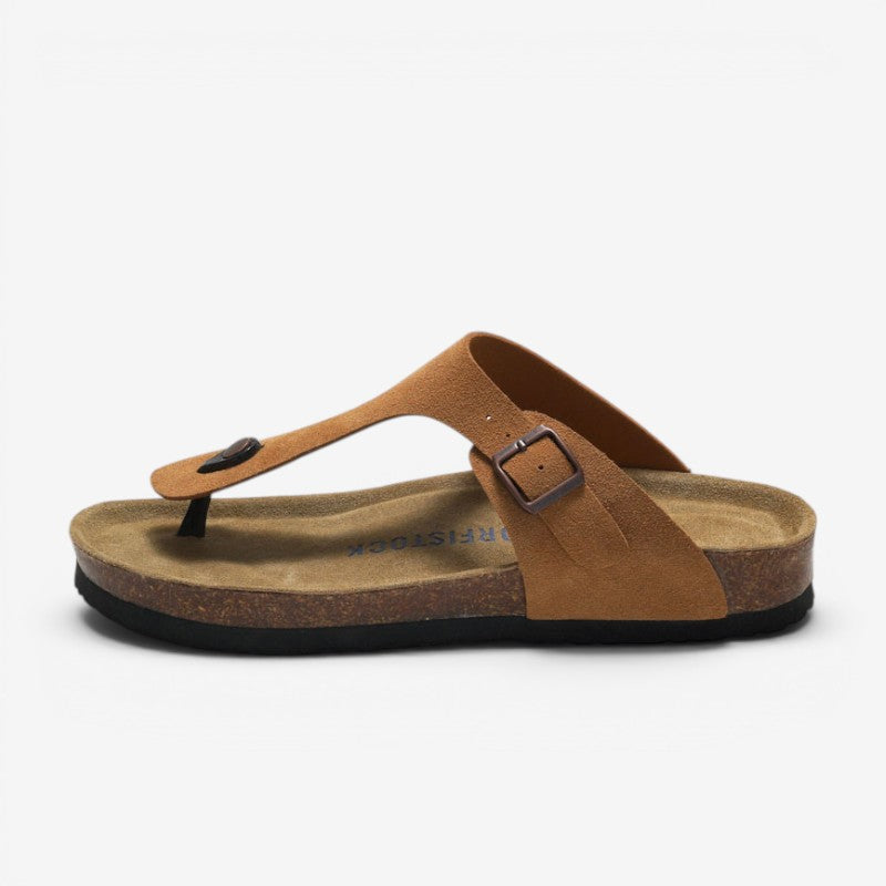 Men's T-Strap Casual Flat Slippers