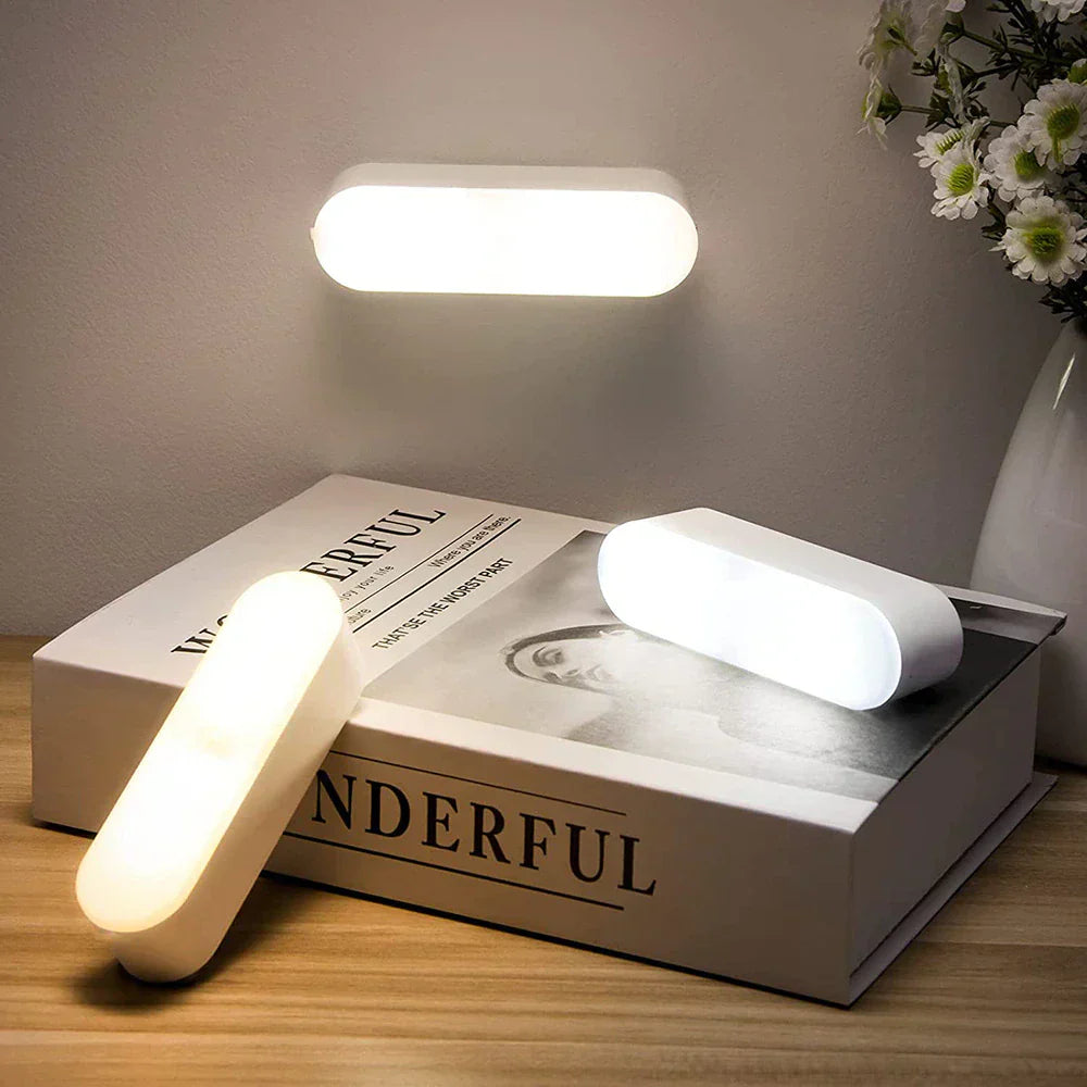 GlowEase - Minimalist Wireless LED Night Lights Instant Light for Any Space | Peel-and-Stick Installation with No Wiring Needed | Bright Energy-Efficient LEDs for Hallways, Closets or Stairs