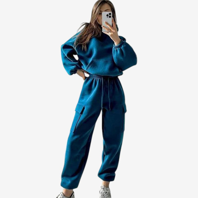 Long Sleeve Hoodie Tracksuit Set