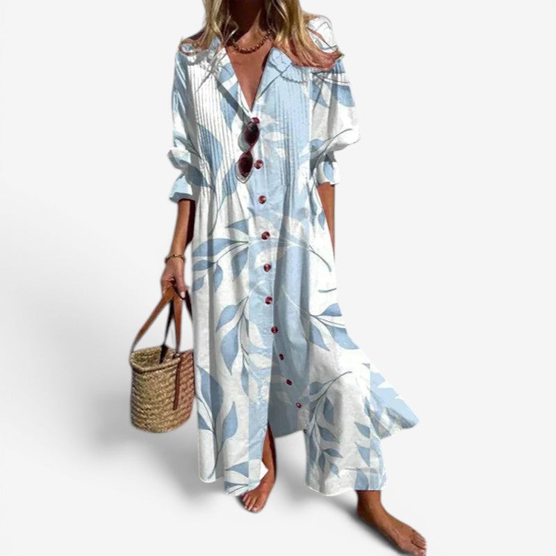 Women’s Floral Long Sleeve Loose Fit Dress