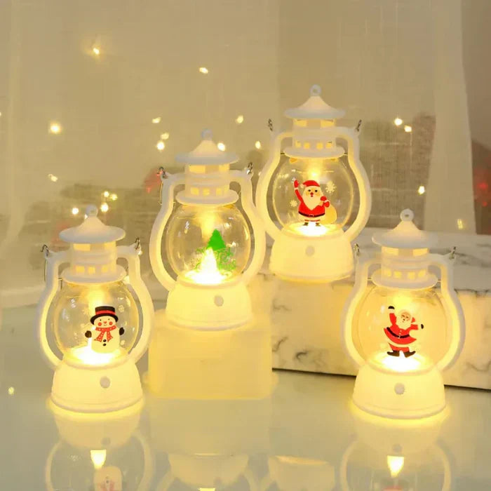 Shiny Christmas Lantern Holiday Centerpiece