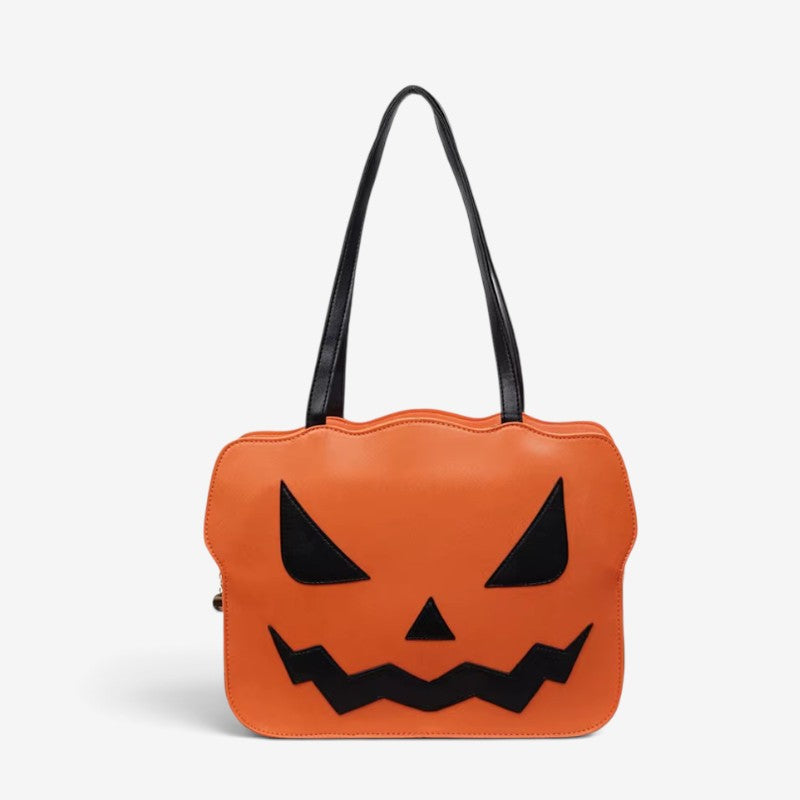 Spooktacular Halloween Messenger Bag with Pumpkin Print