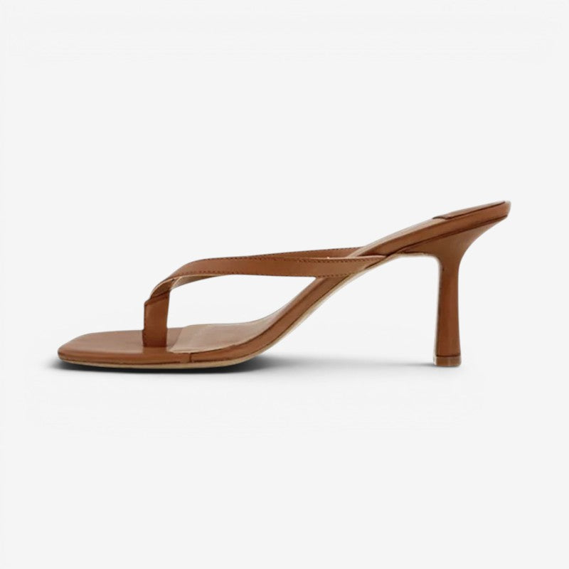 Women's High Heel Thong Sandals with Non Slip Sole