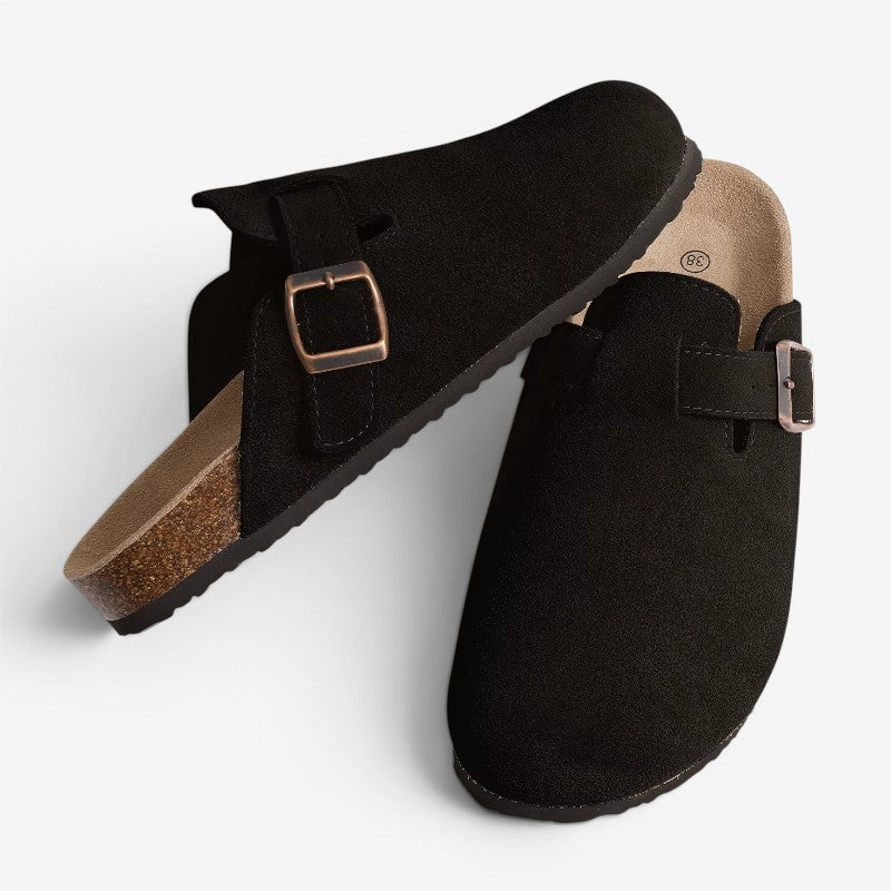 Adjustable Buckle Clogs with Round Toe
