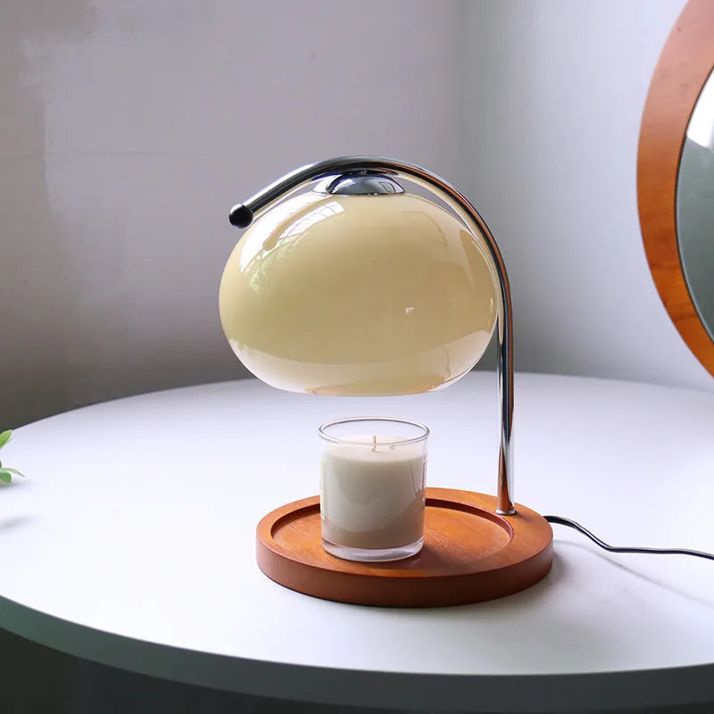 LumiGlow - Glass Candle Warmer Lamp Elegant Glass Design with Flameless Candle Warming | Soft Ambient Glow for Cozy and Inviting Home Ambiance | Safe and Stylish Accent for Bedroom, Living Room, or Relaxation Spaces