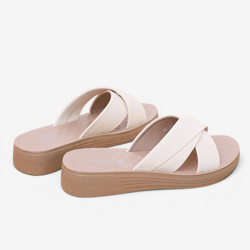 Women's Slip-On Cross Strap Slippers