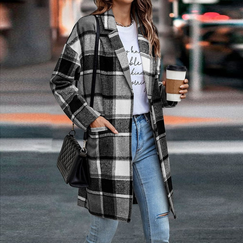 Women's Chic Folded Collar Jacket