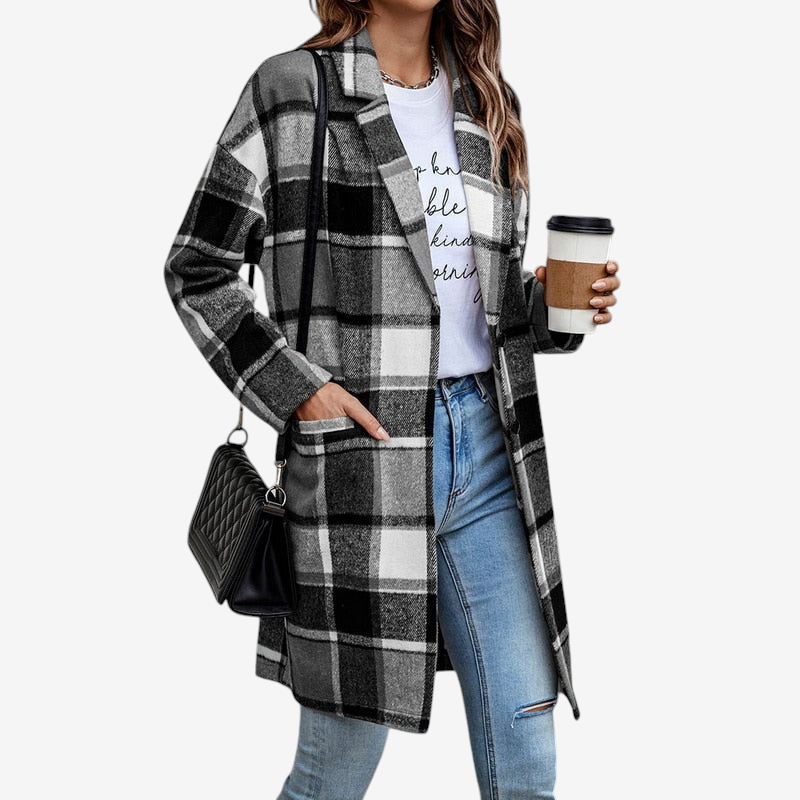 Women's Chic Folded Collar Jacket