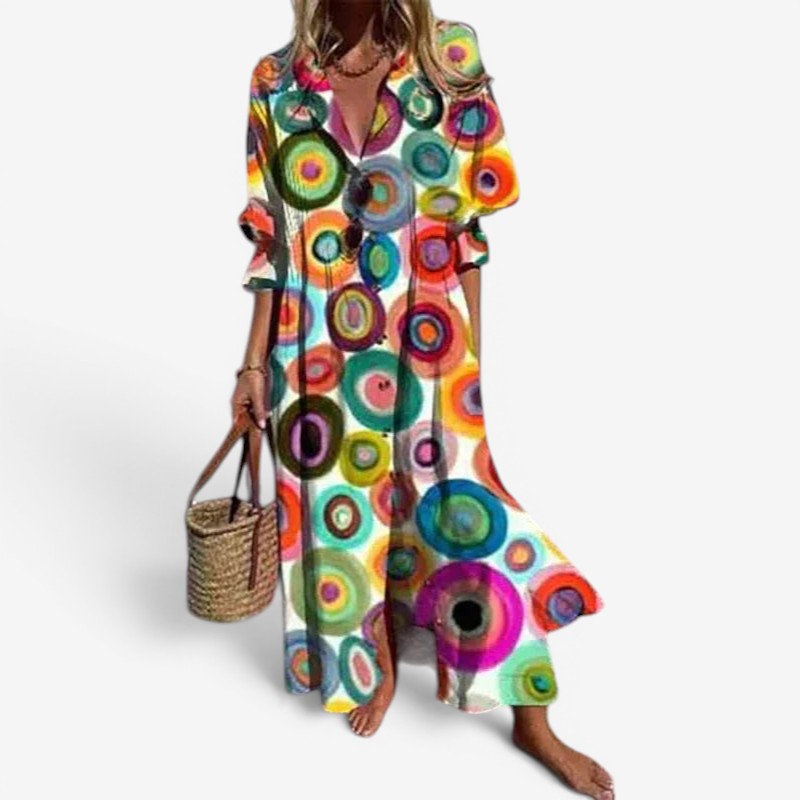 Women’s Floral Long Sleeve Loose Fit Dress