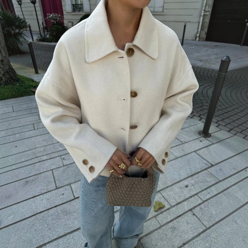 Chic Women's Button-Up Lapel Collar Shirt