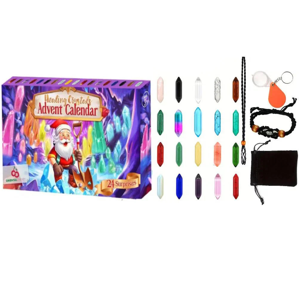 2025 Christmas Advent Calendar Set with Healing Stones
