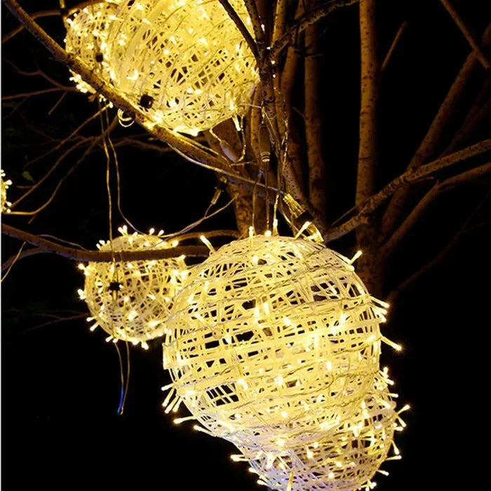 Braided Circular Lights for Festive Shine