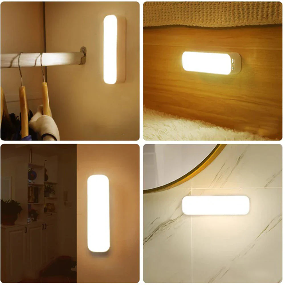 GlowEase - Minimalist Wireless LED Night Lights Instant Light for Any Space | Peel-and-Stick Installation with No Wiring Needed | Bright Energy-Efficient LEDs for Hallways, Closets or Stairs