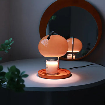 LumiGlow - Glass Candle Warmer Lamp Elegant Glass Design with Flameless Candle Warming | Soft Ambient Glow for Cozy and Inviting Home Ambiance | Safe and Stylish Accent for Bedroom, Living Room, or Relaxation Spaces