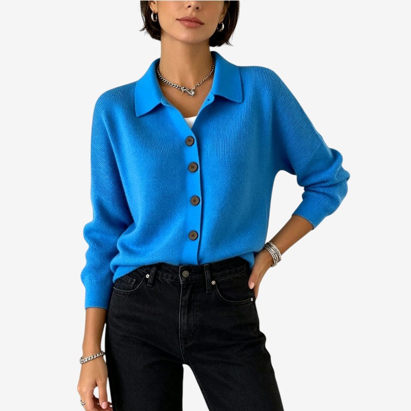 Chic Women's Knit Cardigan with Button Front