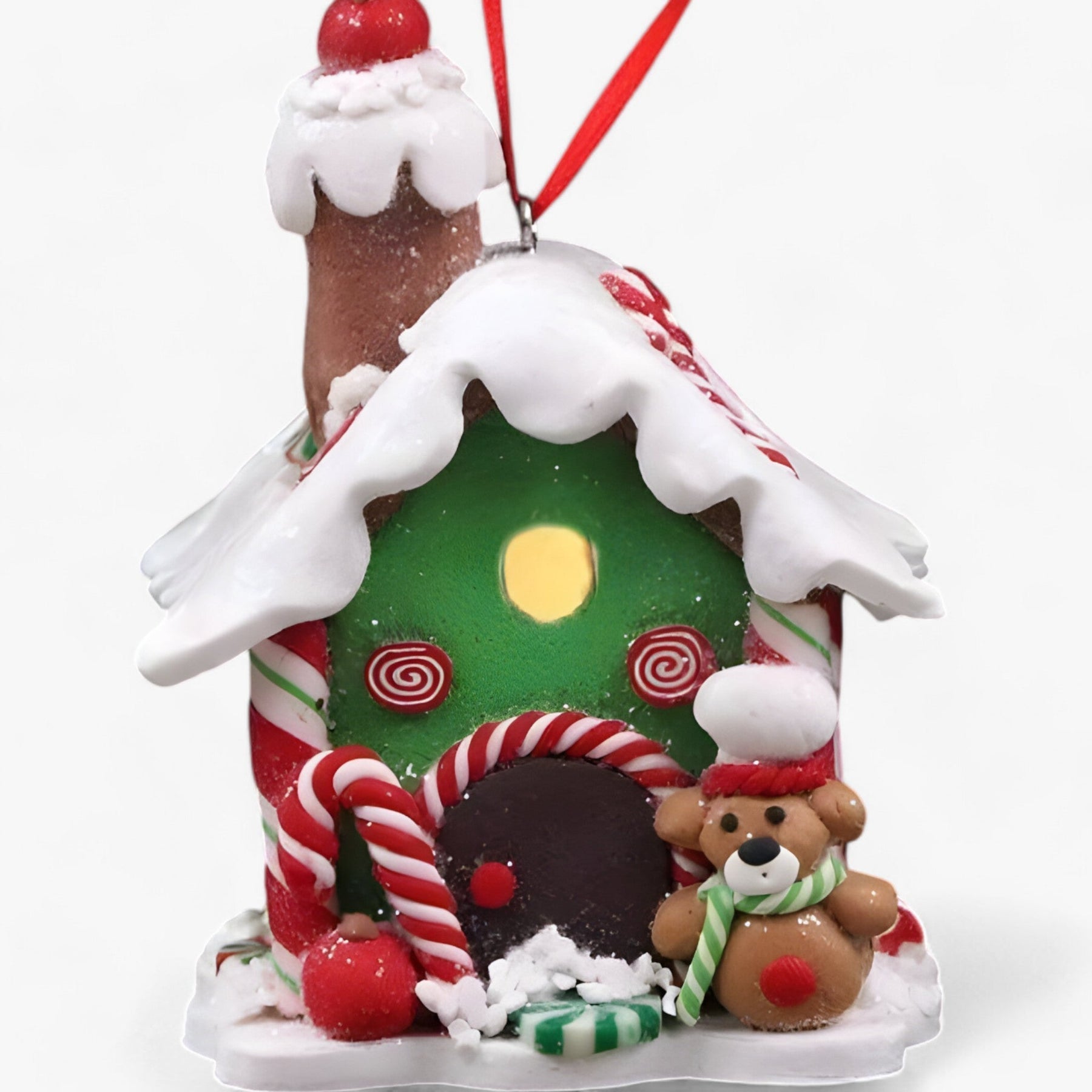 Ceramic Christmas Landscape Hanging Decoration