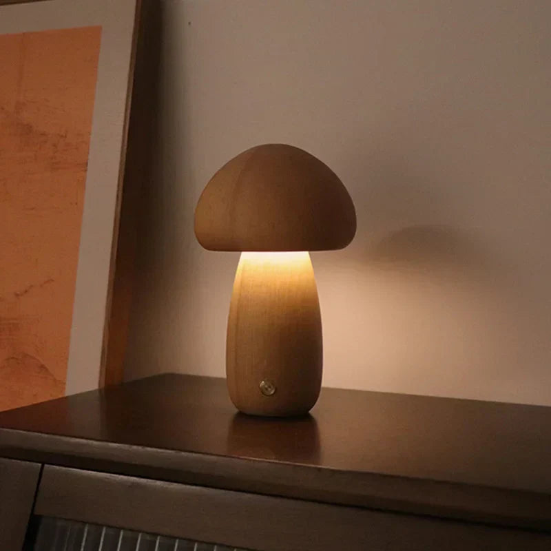 WoodlandGlow - Handcrafted Natural Wood with Whimsical Charm | Soft Warm Glow for Calm Nighttime Comfort | Cozy Accent for Nursery, Bedroom or Reading Nook