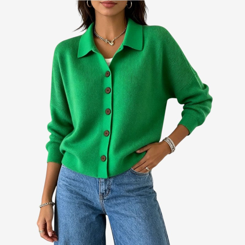 Chic Women's Knit Cardigan with Button Front
