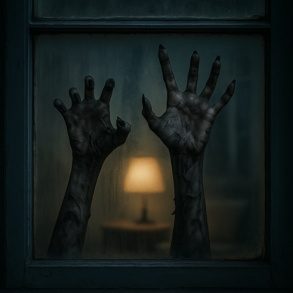 Creepy Zombie Hand Wall Sticker for Halloween – Matte PVC Window Decoration