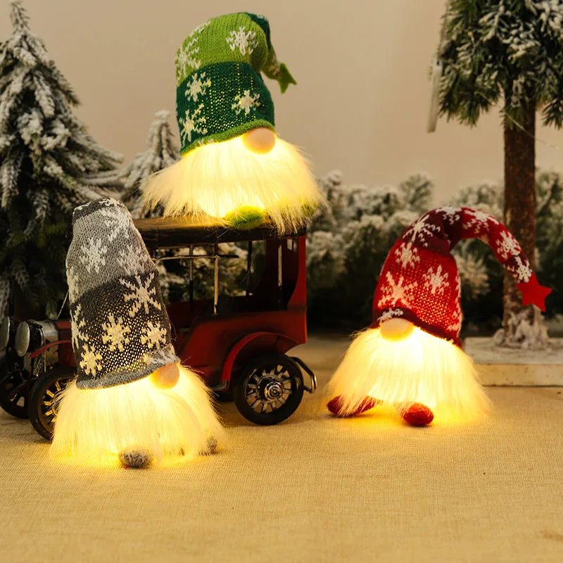 Christmas Gnome Face-Less Doll Night Light