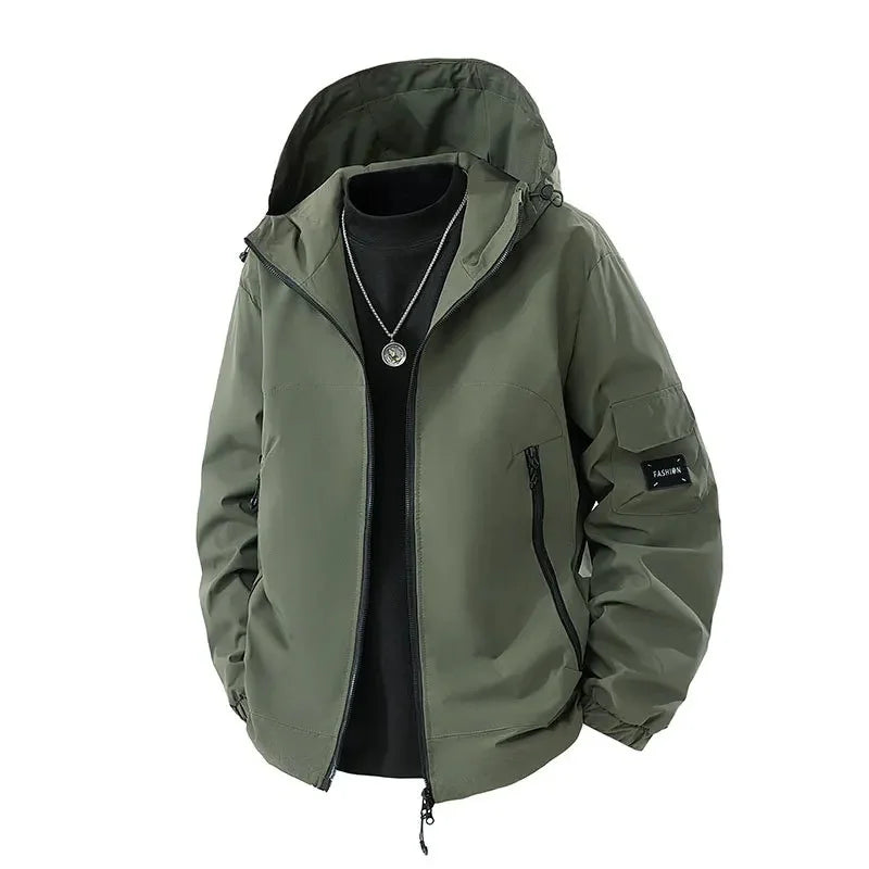 Men's Winter Ski Jacket with Hood | Plus Size