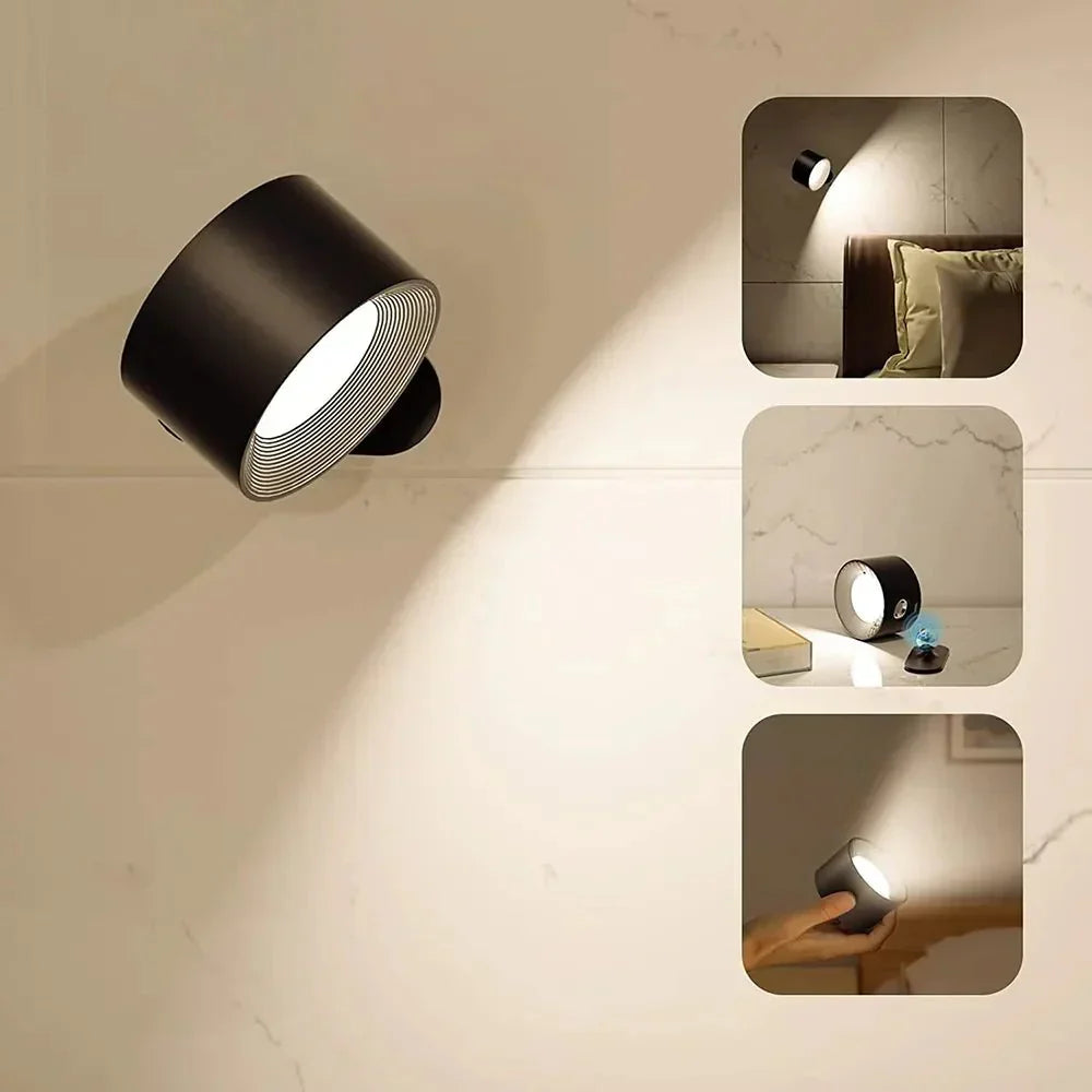 Wireless Wall Lamp - Tool-Free Stick-On Installation & Portable Use | Bright Energy-Saving LED Light | Modern Accent for Bedroom, Hallway or Night Lamp
