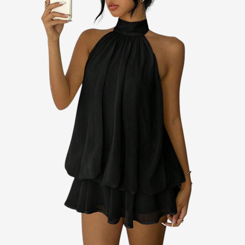 Chic Women's Halter A-Line Mini Dress