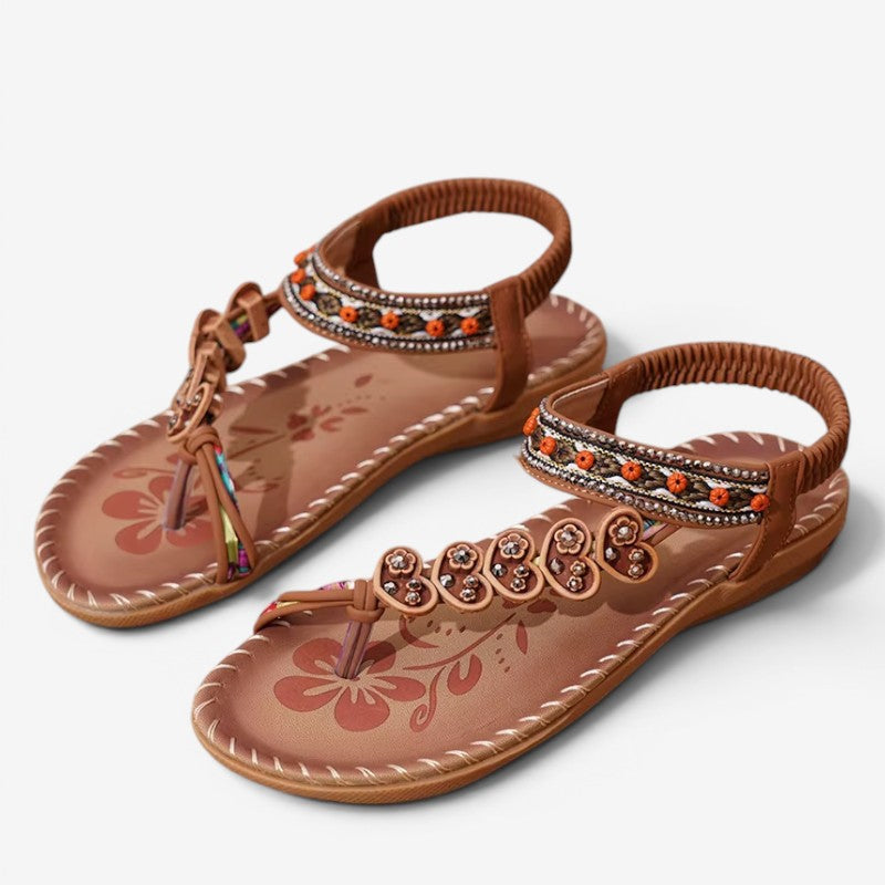 Womens Flat Sandals with T-Strap