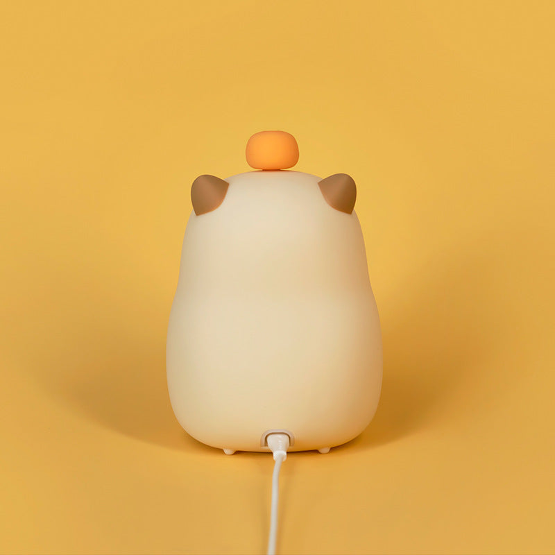 CapyTid - Capybara-Shaped Alarm Clock Gentle LED Night Light with Soothing Wake-Up Function | Rechargeable Eco-Friendly Design | Cozy and Adorable Alarm Clock for Bedroom or Travel
